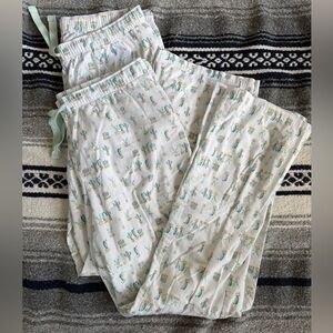 (2 Pairs)Amazon Essentials Cactus Print Pajama Pants Size Small